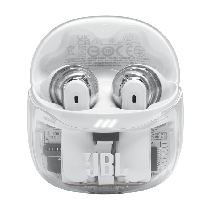 JBL Tune Flex 2 Ghost Edition - Ghost White - True Wireless Noise Cancelling Earbuds - Detailshot 3 image number null